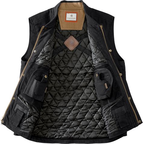 Features: Heavyweight Naked Cowhide Lace Up Sides Silver Snaps and Grommets Two Front Pockets Full Back Panel Dual Inner <strong>Concealed Carry</strong> Pockets Inner Media Pocket Bright Graphic Print Lining Extra Long Back. . Concealed carry vests for men